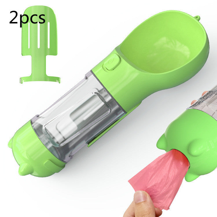 3-in-1 Pet Water Bottle – Bowl, Water Bottle & Bag Holder for Travel and Outdoor Use