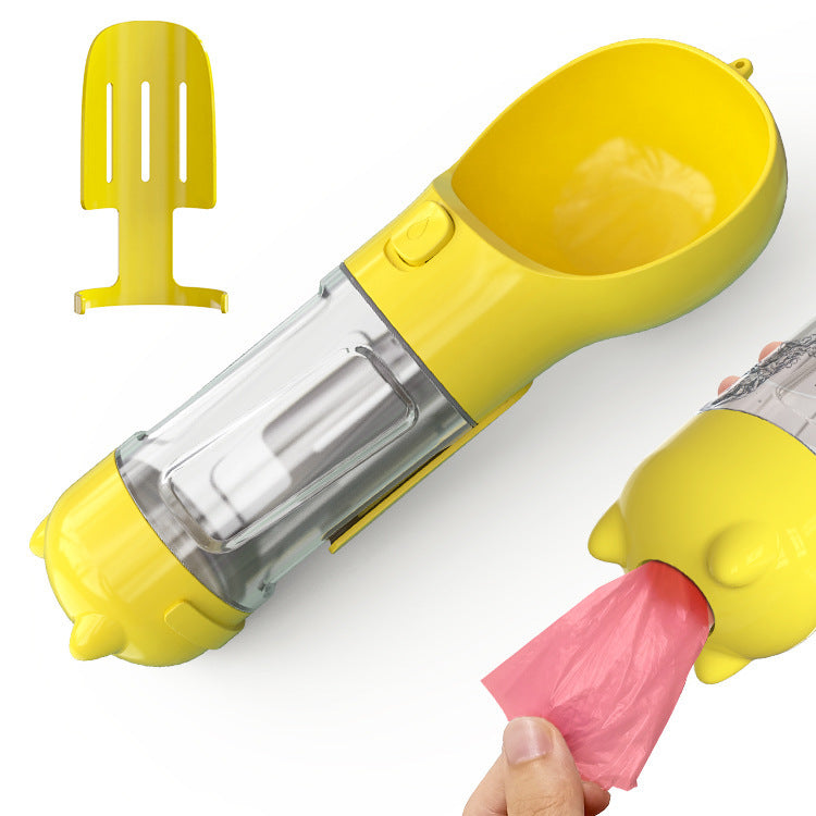 3-in-1 Pet Water Bottle – Bowl, Water Bottle & Bag Holder for Travel and Outdoor Use