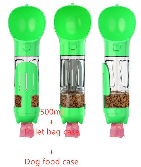 3-in-1 Pet Water Bottle – Bowl, Water Bottle & Bag Holder for Travel and Outdoor Use