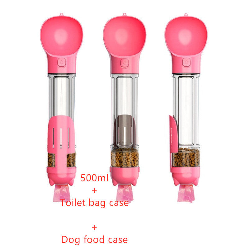 3-in-1 Pet Water Bottle – Bowl, Water Bottle & Bag Holder for Travel and Outdoor Use