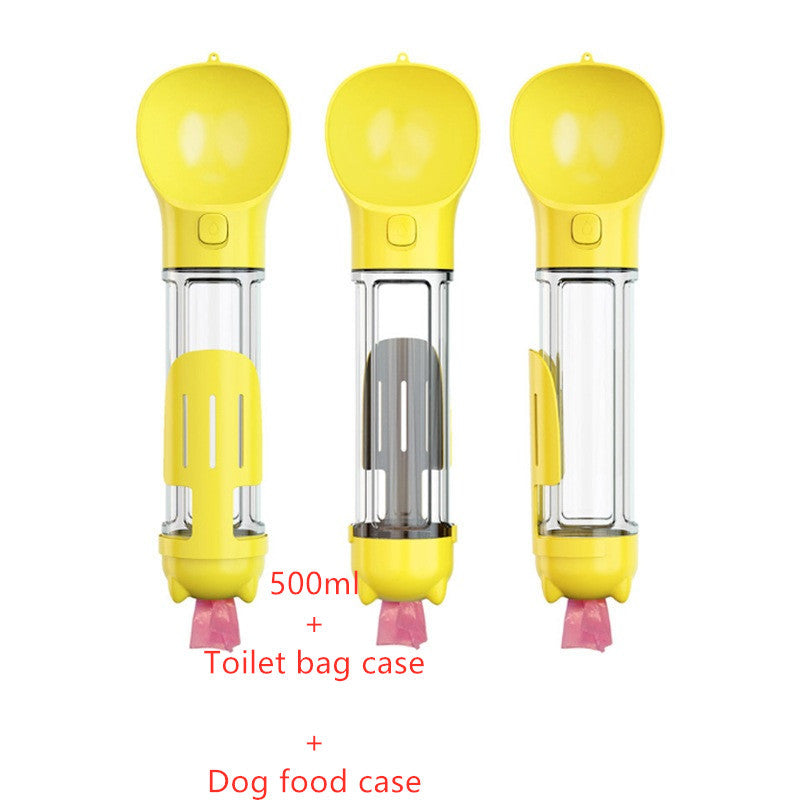 3-in-1 Pet Water Bottle – Bowl, Water Bottle & Bag Holder for Travel and Outdoor Use