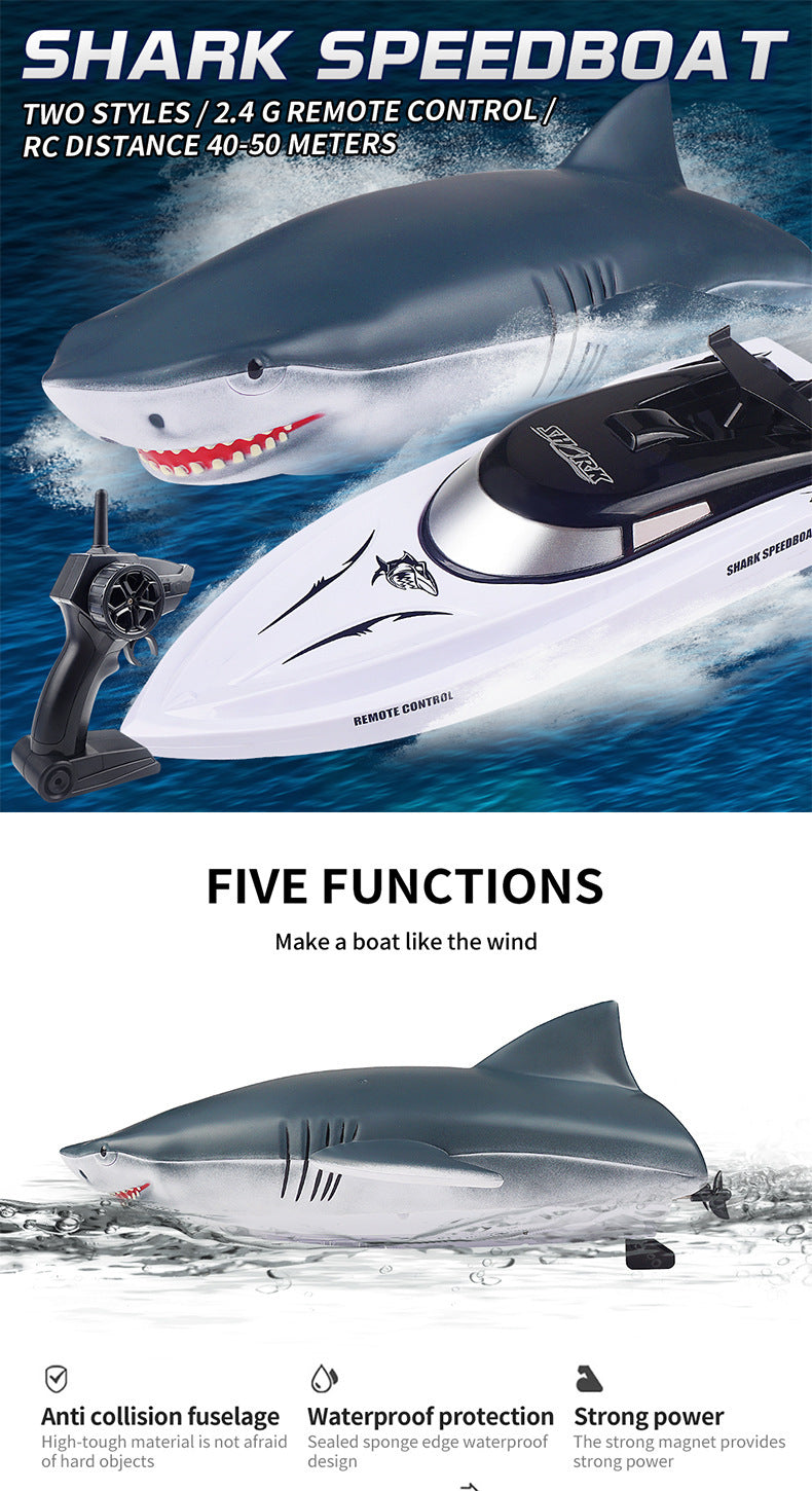 Remote Controlled Shark Boat – Waterproof RC Toy for Kids & Pool