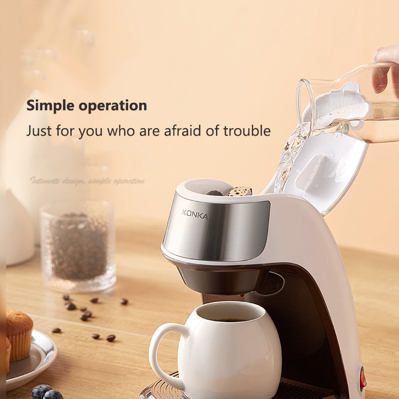 Helautomatisk Kaffemaskin – Mini & Portabel för Hem och Kontor