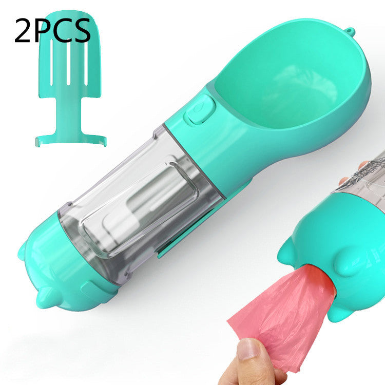 3-in-1 Pet Water Bottle – Bowl, Water Bottle & Bag Holder for Travel and Outdoor Use