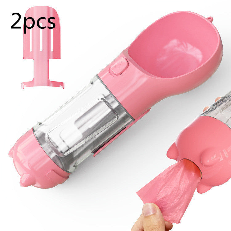 3-in-1 Pet Water Bottle – Bowl, Water Bottle & Bag Holder for Travel and Outdoor Use