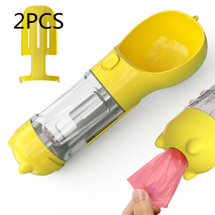 3-in-1 Pet Water Bottle – Bowl, Water Bottle & Bag Holder for Travel and Outdoor Use