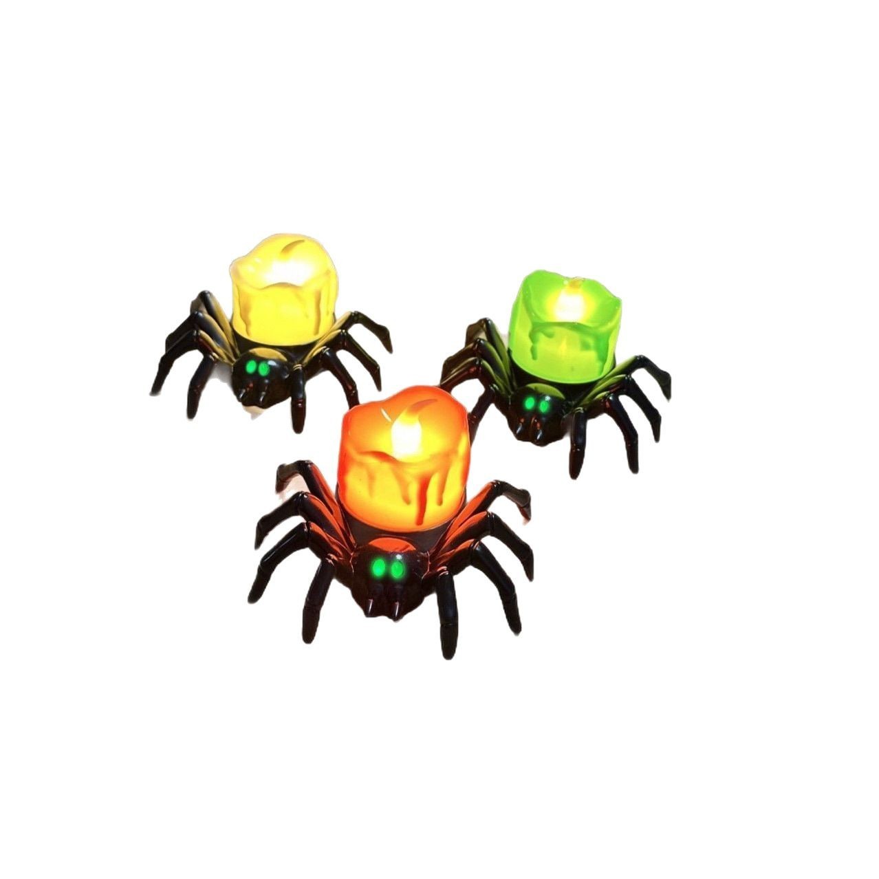 Halloween Pumpa- och Spindelljusstake – Dekorationsrekvisita
