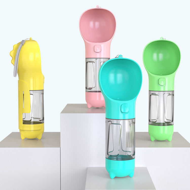 3-in-1 Pet Water Bottle – Bowl, Water Bottle & Bag Holder for Travel and Outdoor Use