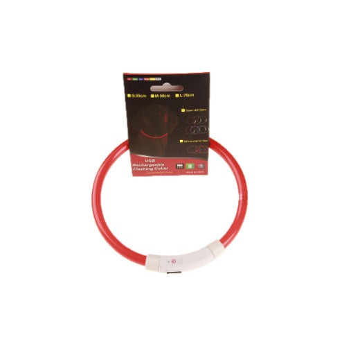 Reflekterande LED-halsband för nattpromenader