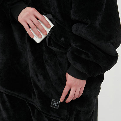 Värmande Hoodie Filt med USB – Stor, Mysig & Bekväm