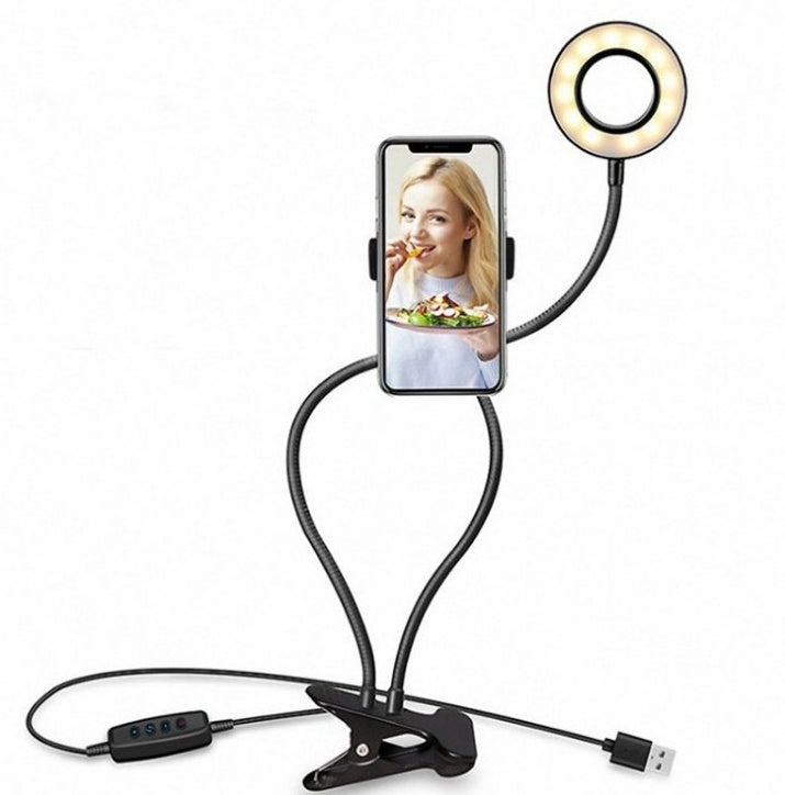 LED Selfie Ring Light – Adjustable Makeup Light with 8 cm Tripod