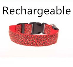 LED Hundhalsband – Justerbart & Säkert med Leopardmönster