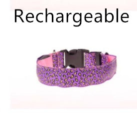 LED Hundhalsband – Justerbart & Säkert med Leopardmönster