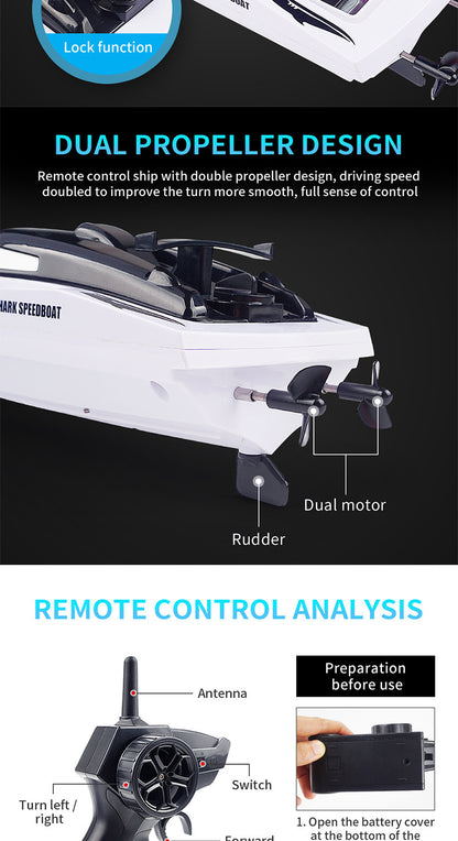 Remote Controlled Shark Boat – Waterproof RC Toy for Kids &amp; Pool