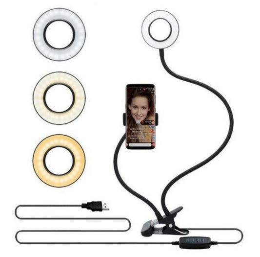 LED Selfie Ring Light – Adjustable Makeup Light with 8 cm Tripod