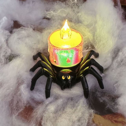 Halloween Pumpa- och Spindelljusstake – Dekorationsrekvisita