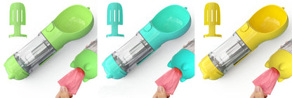 3-in-1 Pet Water Bottle – Bowl, Water Bottle &amp; Bag Holder for Travel and Outdoor Use