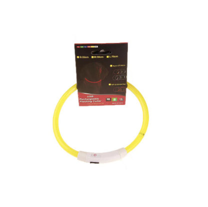 Reflekterande LED-halsband för nattpromenader
