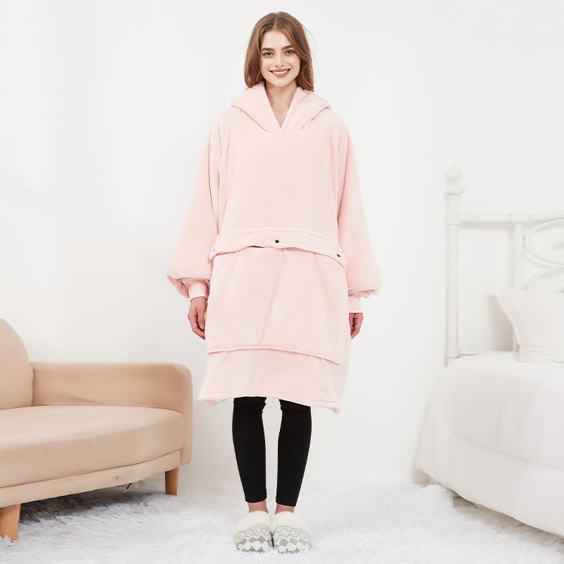 Värmande Hoodie Filt med USB – Stor, Mysig & Bekväm