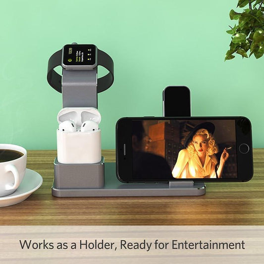 4-i-1 AirPods Dock – Laddare & Hållare