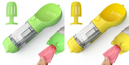3-in-1 Pet Water Bottle – Bowl, Water Bottle &amp; Bag Holder for Travel and Outdoor Use
