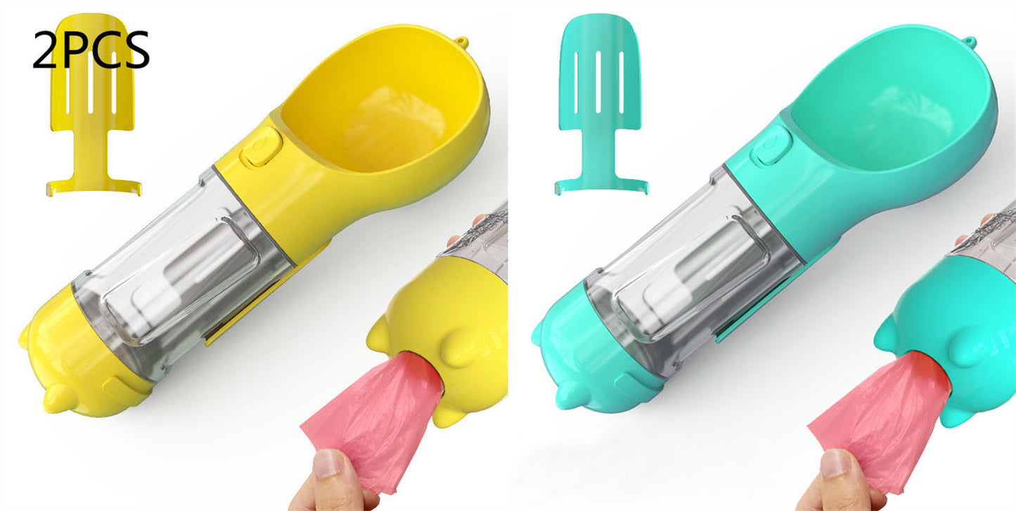3-in-1 Pet Water Bottle – Bowl, Water Bottle &amp; Bag Holder for Travel and Outdoor Use
