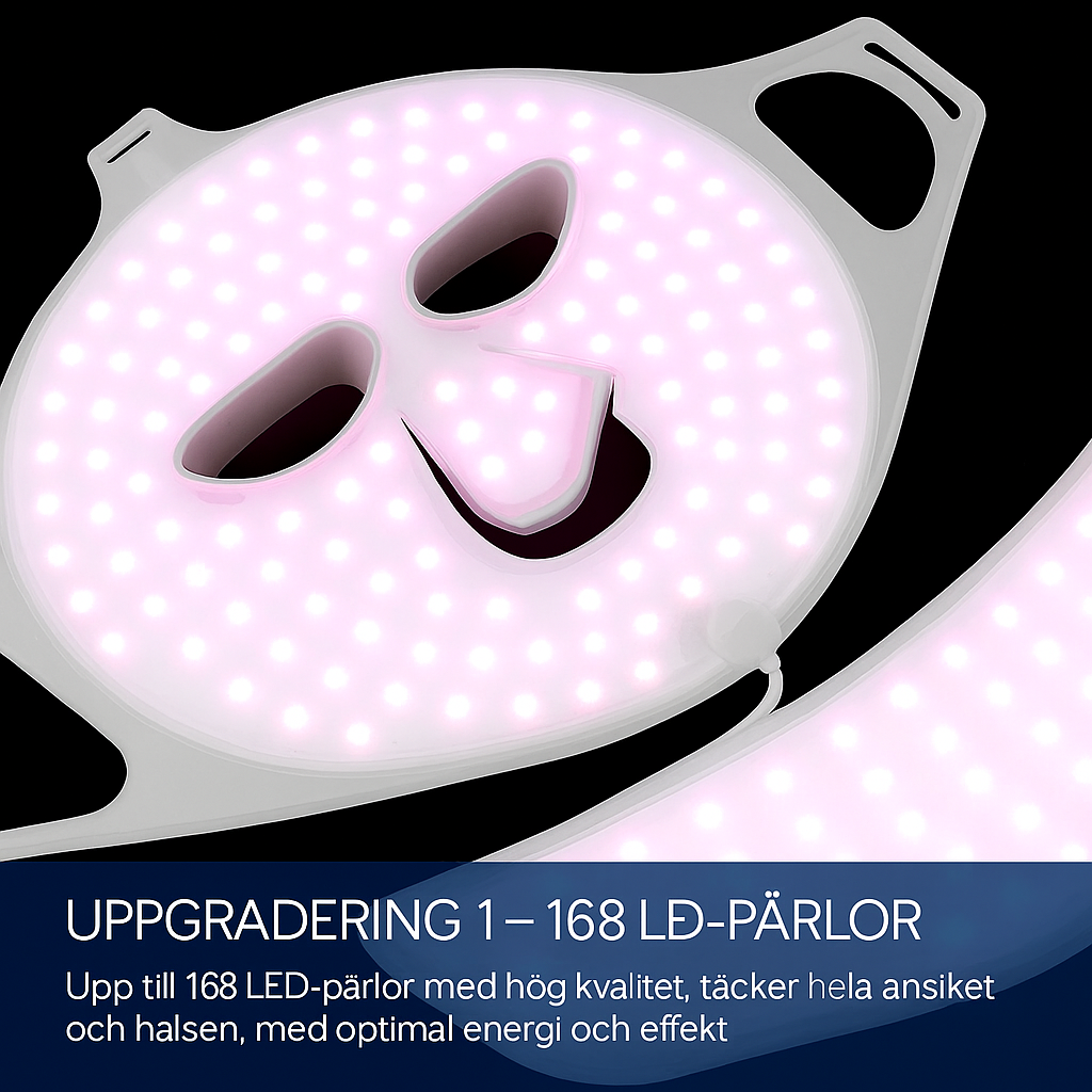 LED Ansiktsmask i Silikon – 7 Färger för Hudföryngring & Acnebehandling