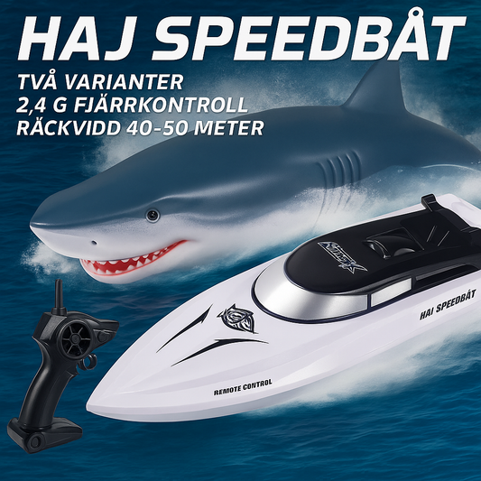 Fjärrstyrd Hajbåt – Vattentät RC-leksak för Barn & Pool