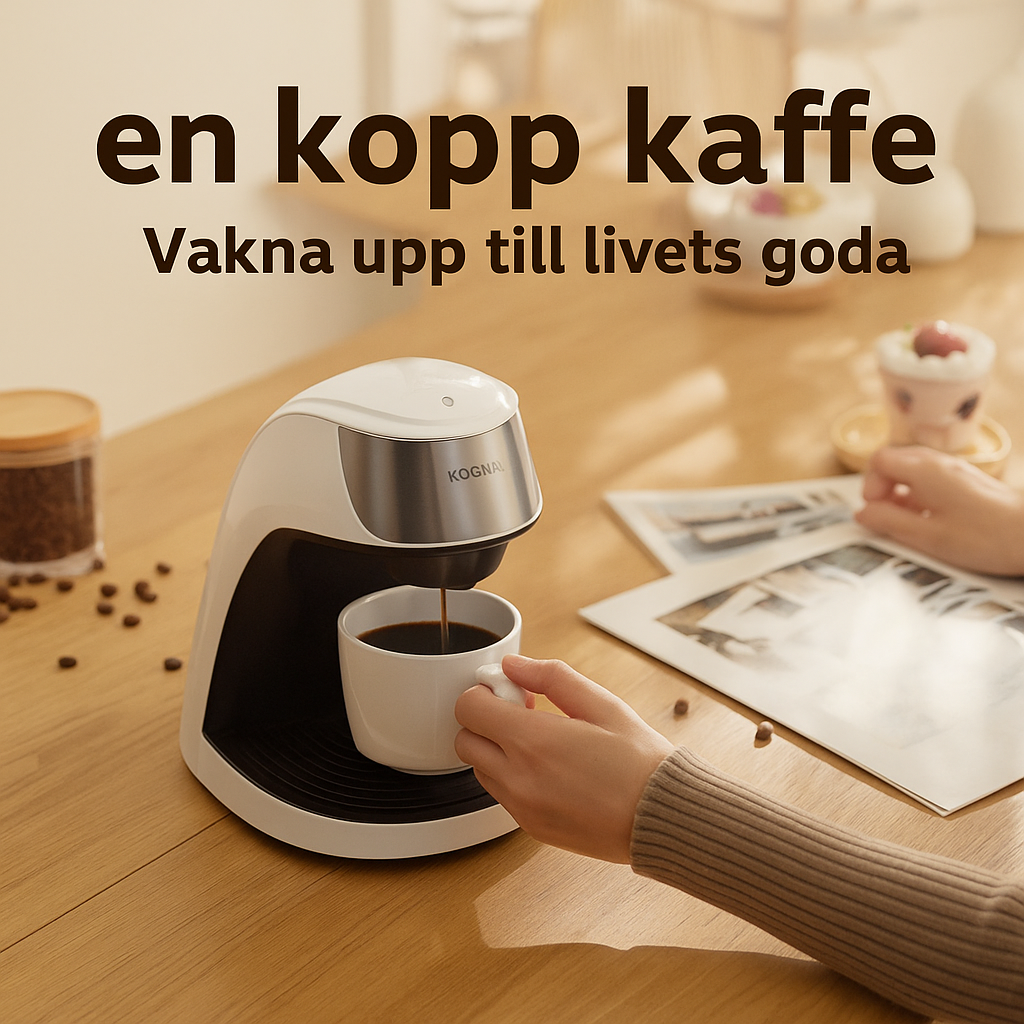 Helautomatisk Kaffemaskin – Mini & Portabel för Hem och Kontor