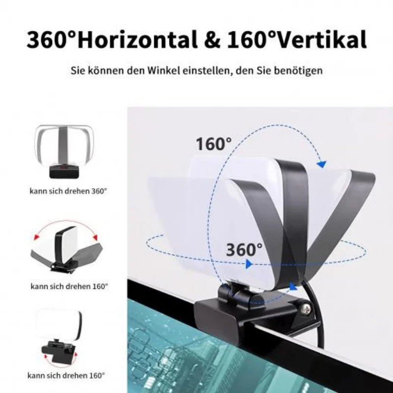 LED Videolampa för Zoom, Streaming & Videomöten – 6500K