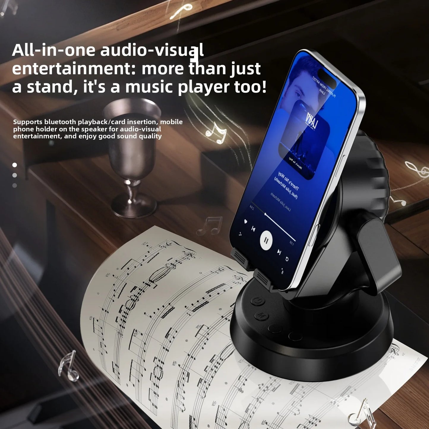 Multifunktionellt Mobilställ med Bluetooth Högtalare