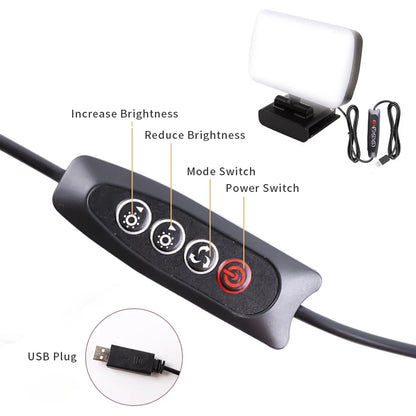 LED Videolampa för Zoom, Streaming & Videomöten – 6500K
