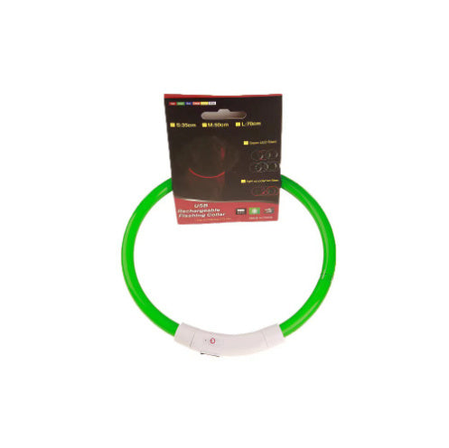 Reflekterande LED-halsband för nattpromenader