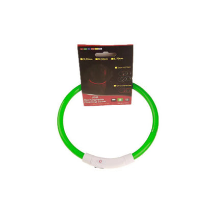 Reflekterande LED-halsband för nattpromenader