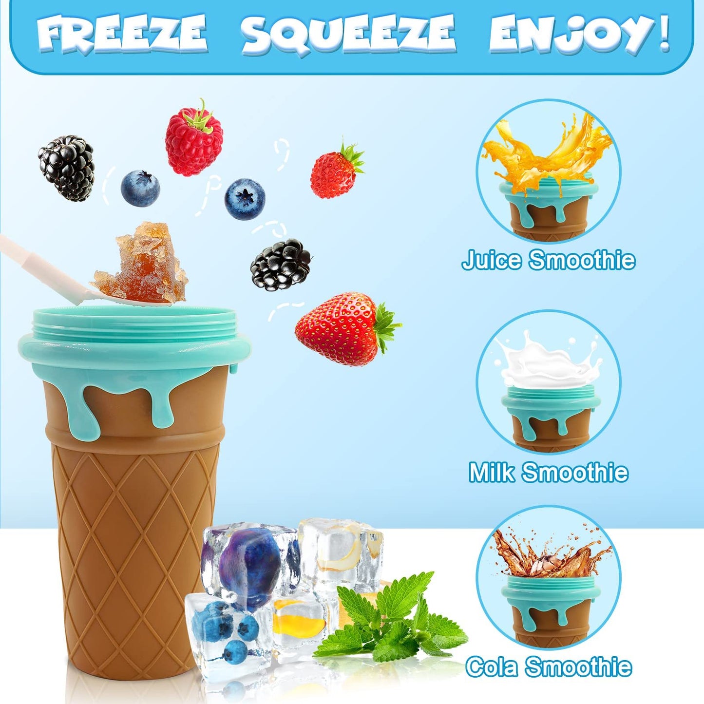 Slush Mug 500 ml – Quick-Cooling Smoothie &amp; Ice Cream Mug for Summer