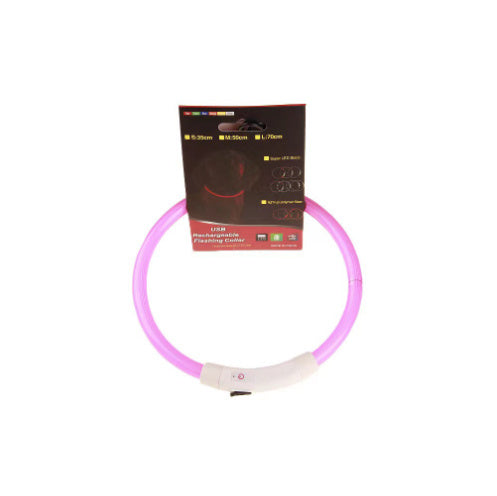 Reflekterande LED-halsband för nattpromenader