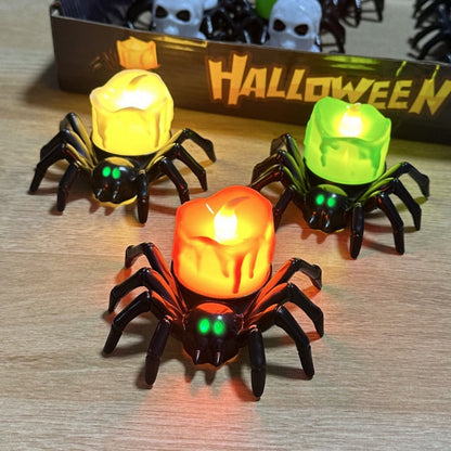 Halloween Pumpa- och Spindelljusstake – Dekorationsrekvisita