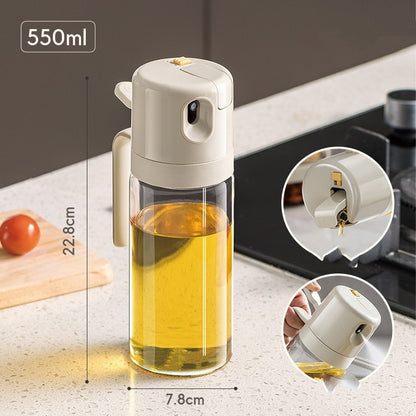 2-in-1 Oil Spray &amp; Dispenser – For Cooking, Grilling &amp; Baking