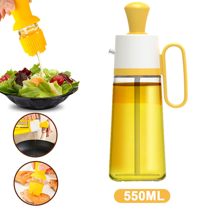 Oil Bottle with Brush – 2-in-1 for Grill &amp; Kitchen