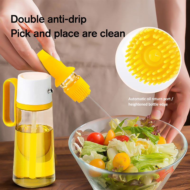 Oil Bottle with Brush – 2-in-1 for Grill &amp; Kitchen