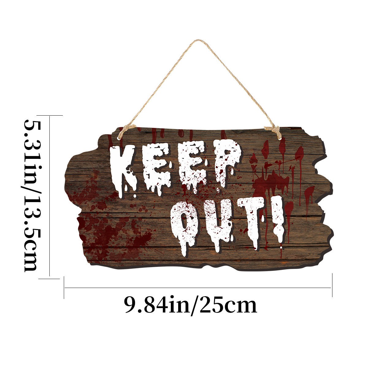Imitation Trädörrskylt – Spökfestival / Haunted House – Skräckstämningsdekoration