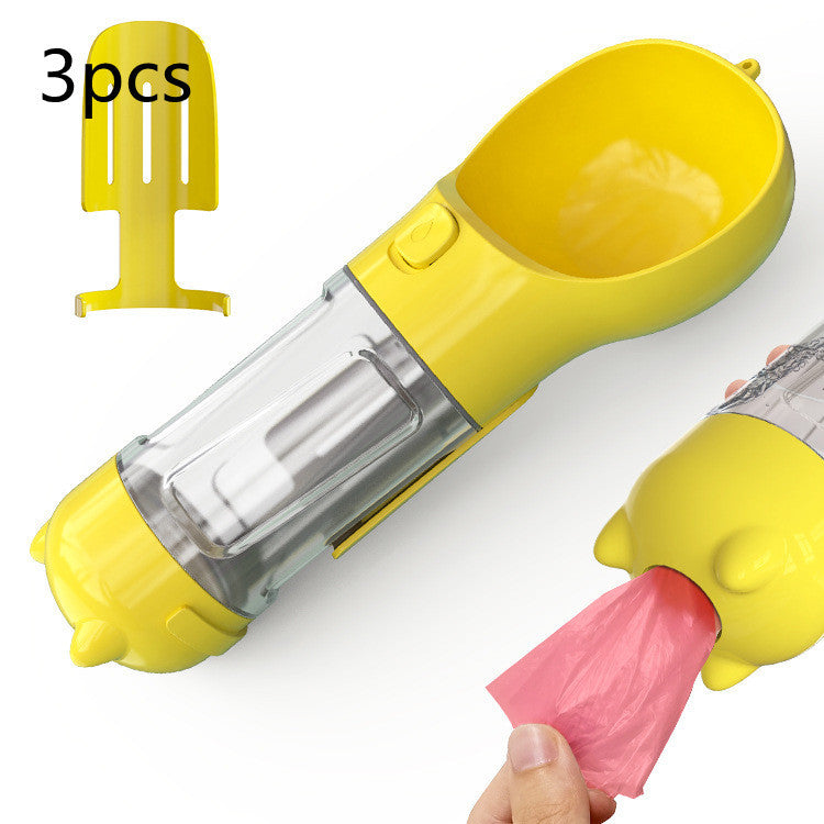 3-in-1 Pet Water Bottle – Bowl, Water Bottle &amp; Bag Holder for Travel and Outdoor Use