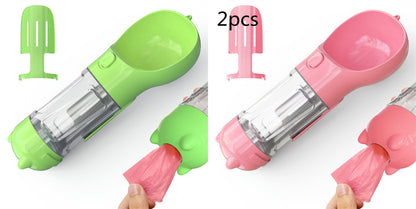 3-in-1 Pet Water Bottle – Bowl, Water Bottle &amp; Bag Holder for Travel and Outdoor Use
