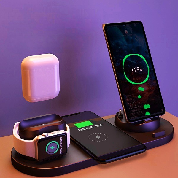 6-in-1 Wireless Charger – Fast Charging for iPhone &amp; Apple Watch
